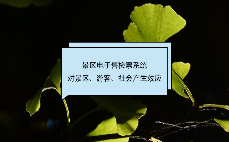 景區電子售檢票系統對景區、游客、社會產生效應