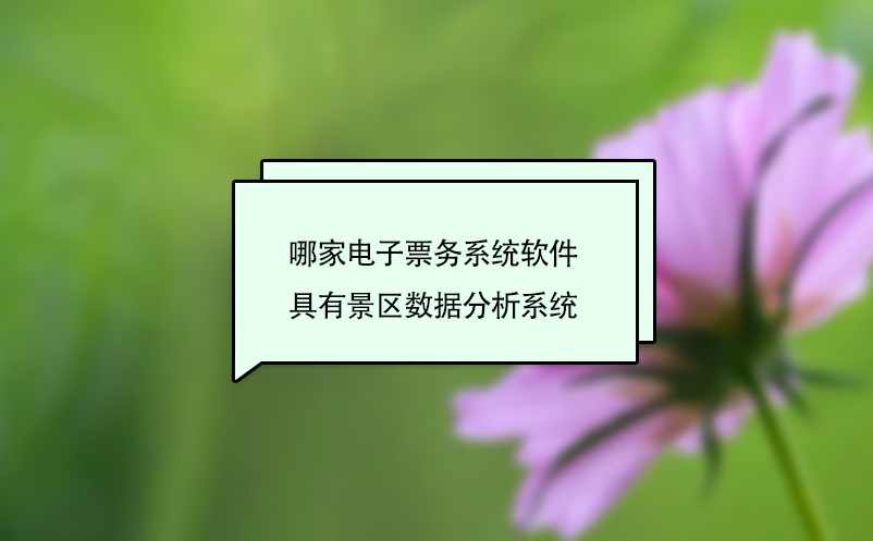 哪家電子票務系統軟件具有景區數據分析系統