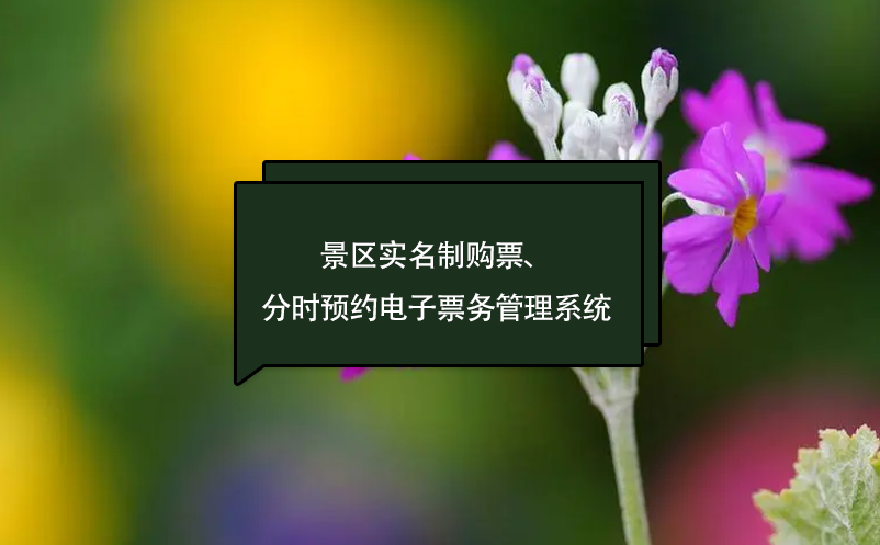 景區實名制購票、分時預約訂票電子票務管理系統