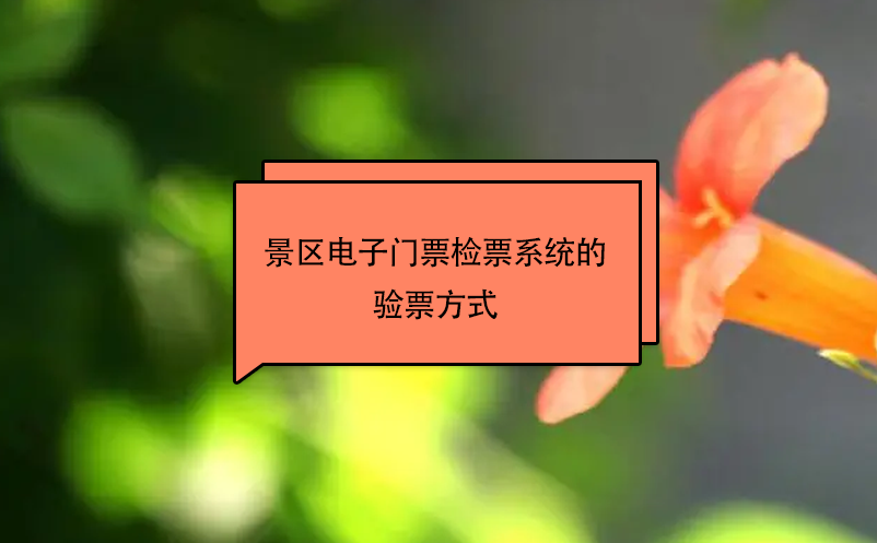 景區電子門票檢票系統的驗票方式