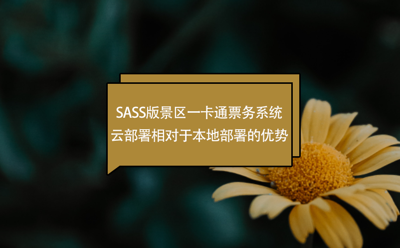 SASS版景區一卡通票務系統云部署相對于本地部署的優勢