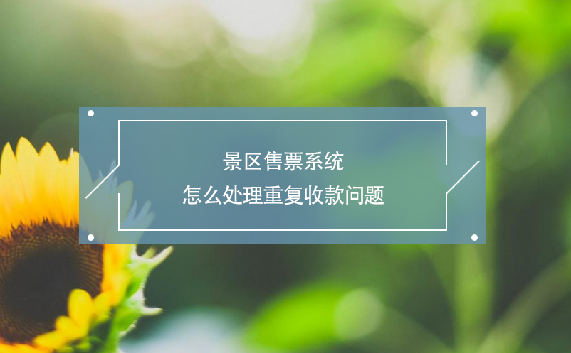 景區售票系統怎么處理重復收款問題